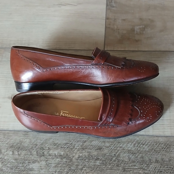 Salvatore Ferragamo loafers in Brown leather, Size 7.5 - Picture 2 of 8